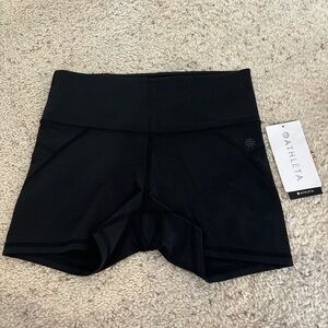 NWT Athleta black biker shorts